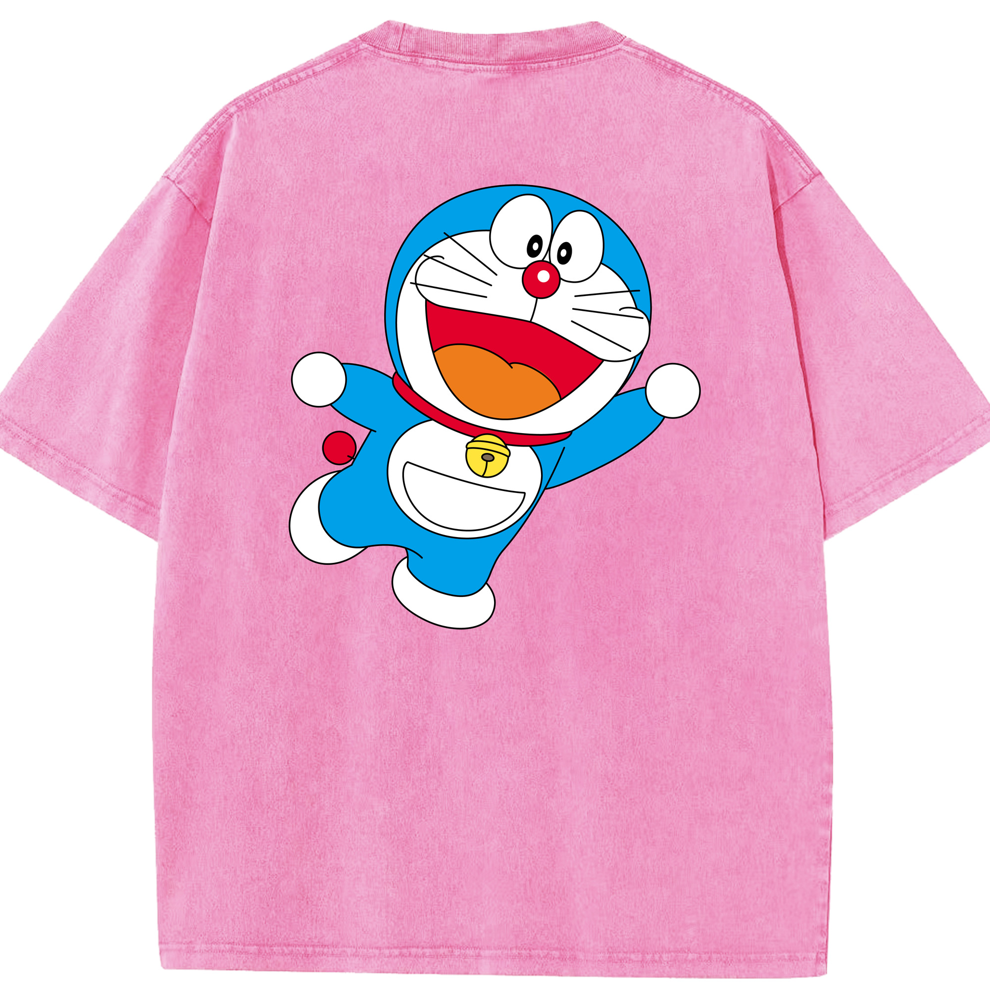 （画像用） ドラえもん Doraemon 綿100% ヴィンテージ風 半袖Tシャツ（背面プリント）
